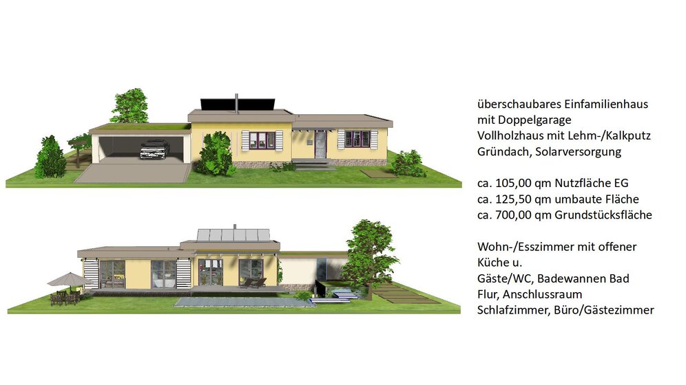 Visualisierung Entwurf, Einfamilienhaus