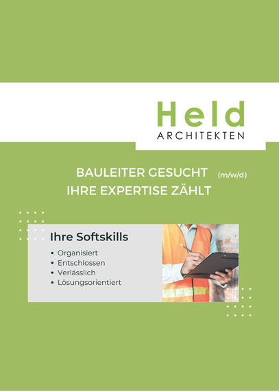 Bauleiter (m/w/d) bei HELD Architekten in Hamburg zur Verstärkung unseres Teams gesucht!